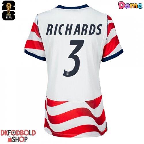 Forente stater Chris Richards #3 Hjemmebanetrøje Dame VM 2026 Kort ærmer